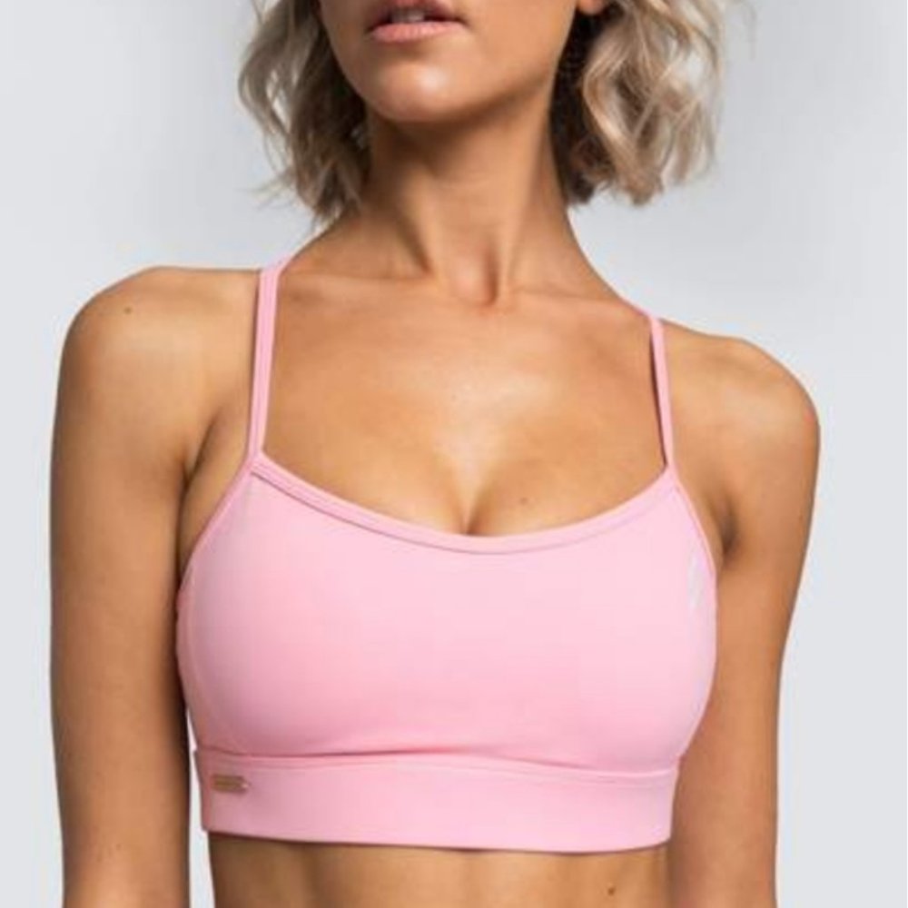 Excel Sculpt Thin-Strap Crop - Pastel Pink - M